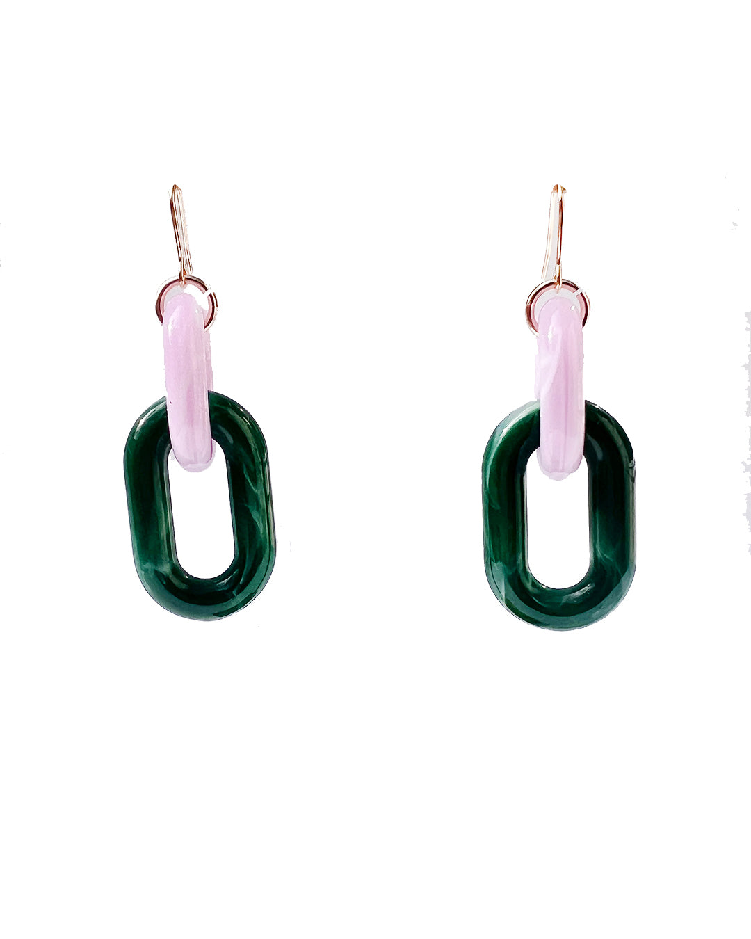 Infinite Colors Purple Jade Chain Earrings