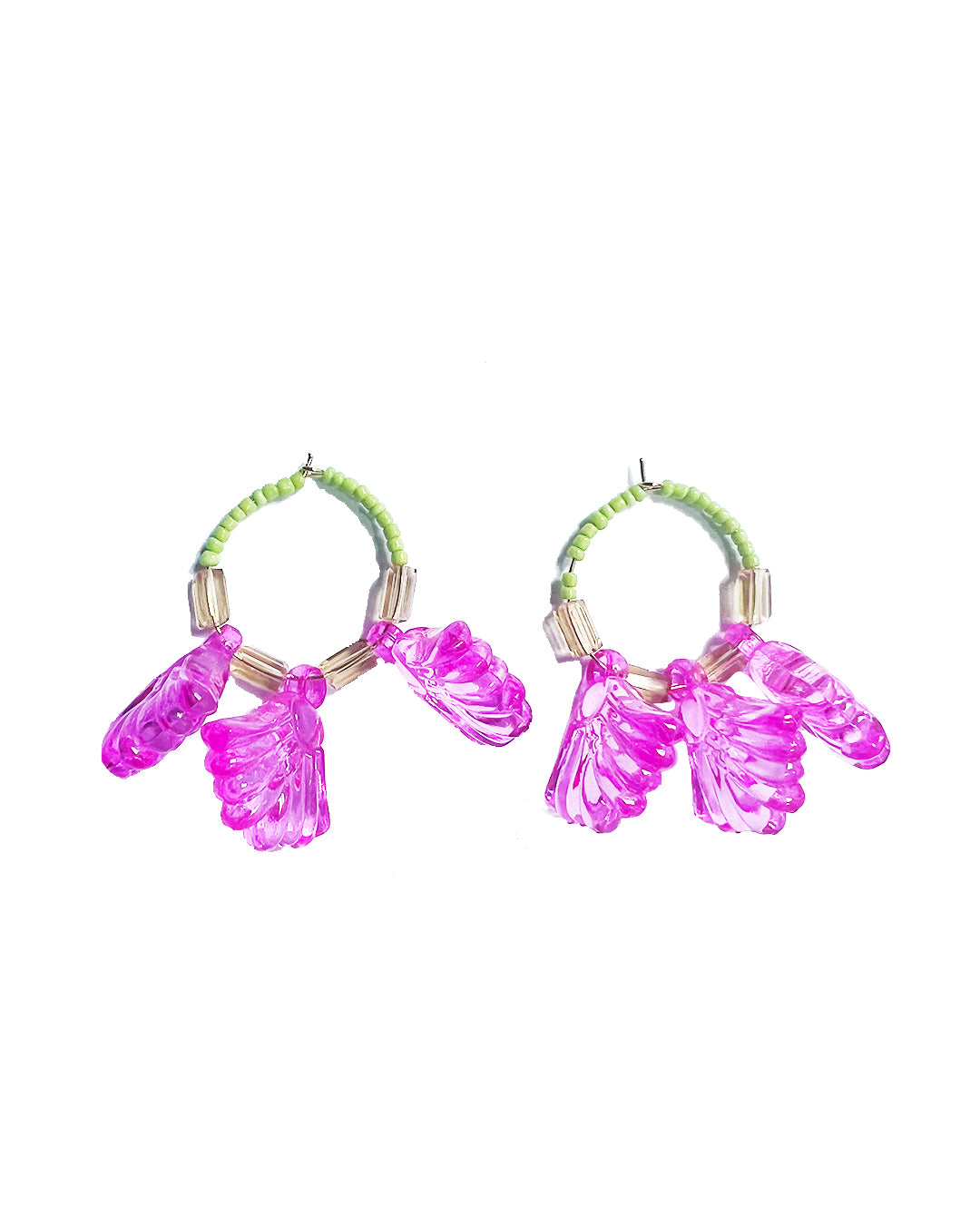 Pink Lime Green Fiesta Earrings  | cukimber designs