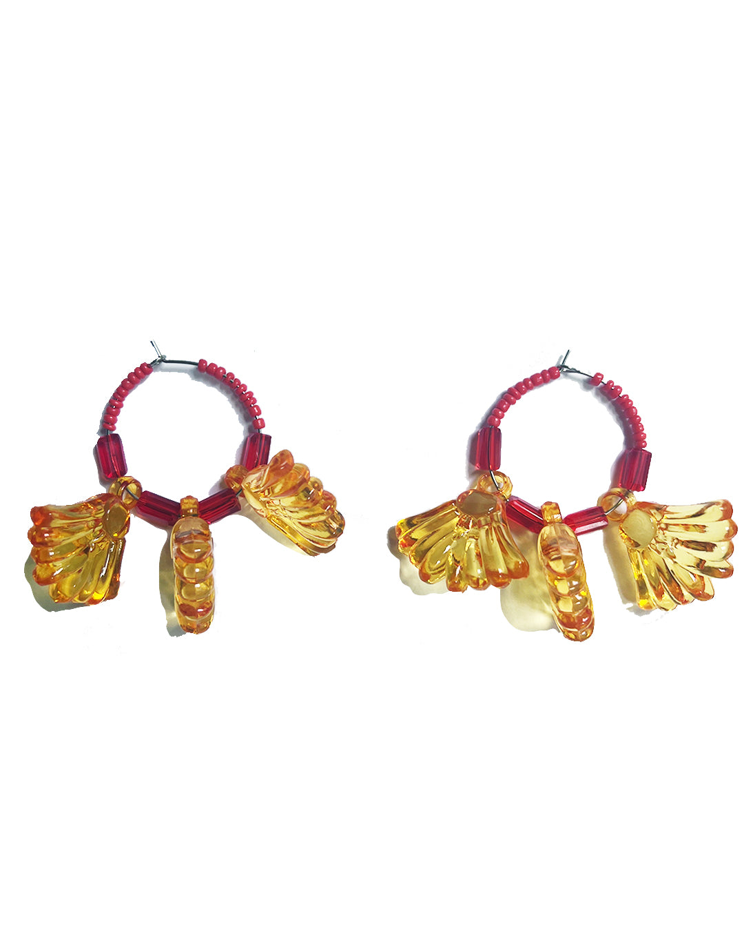 Orange Red Fiesta Earrings  | cukimber designs