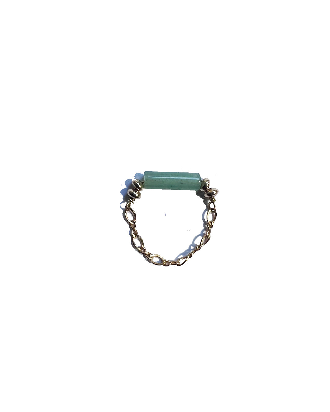 Semifine Light Jade Chain Ring | cukimber designs