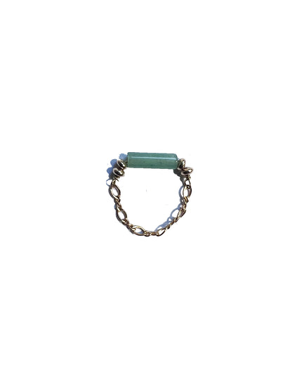 Semifine Light Jade Chain Ring | cukimber designs