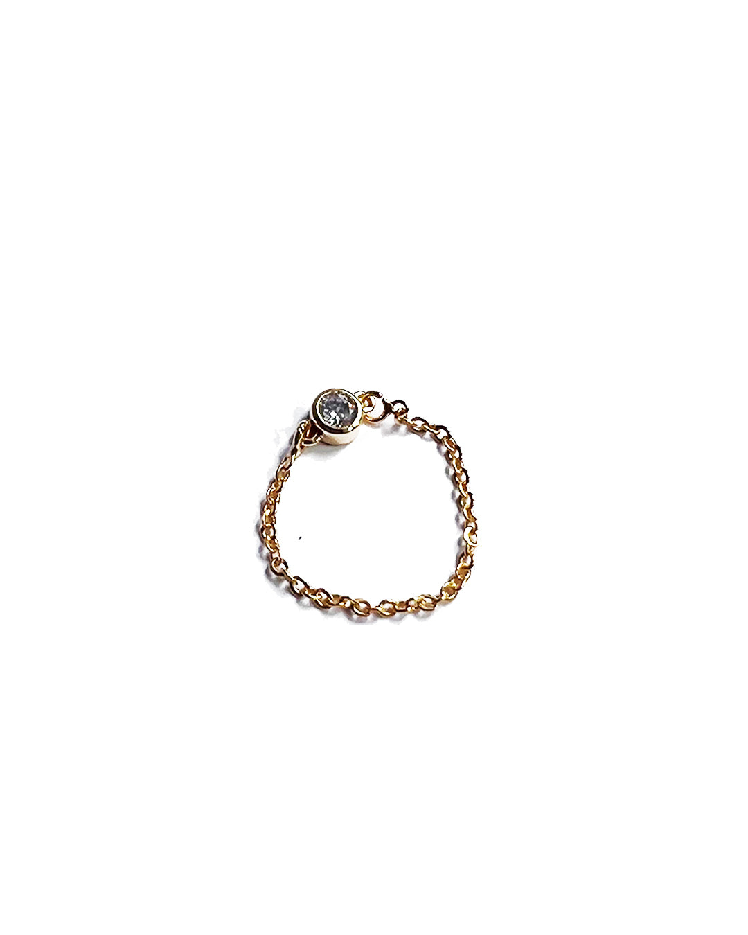 Semifine Clear CZ Chain Ring | cukimber designs
