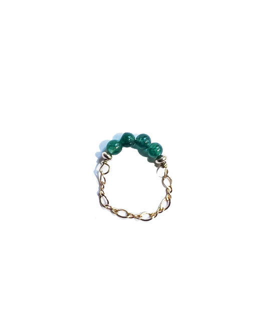 Semifine Jade Chain Ring | cukimber designs