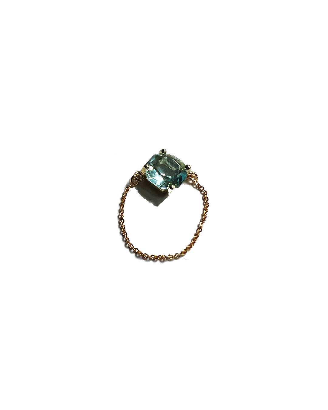 Semifine Blue CZ Chain Ring | cukimber designs