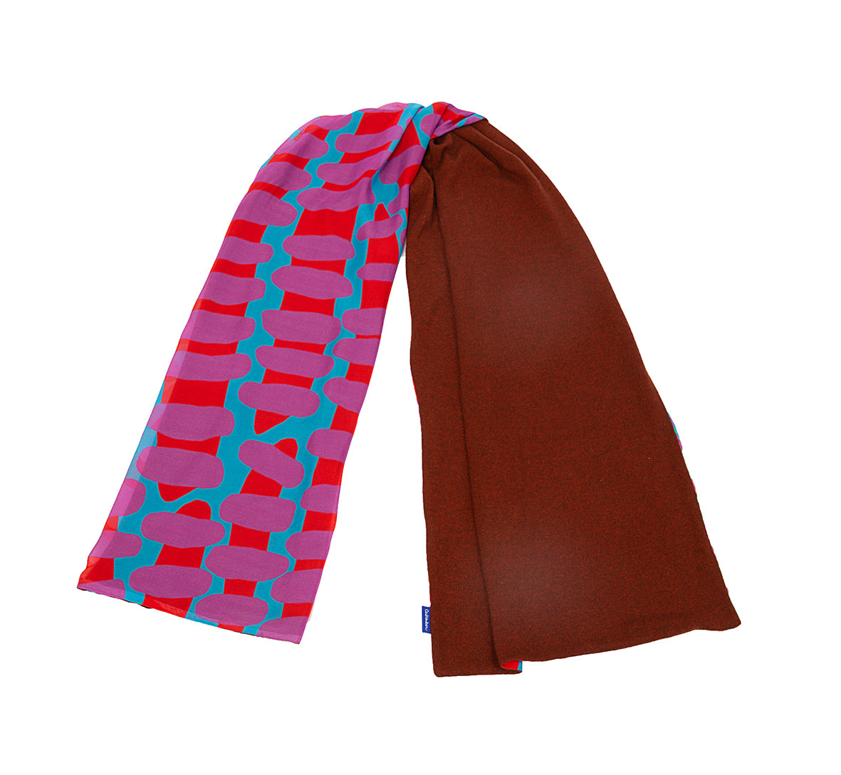Dark Brown / Jellybean Cashmere Silk Chiffon Scarf  | cukimber designs