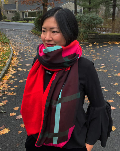 Less is a Bore Red Cashmere Scarf | cukimber designs