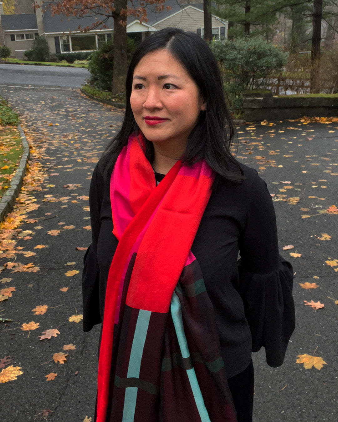 Less is a Bore Red Cashmere Scarf | cukimber designs