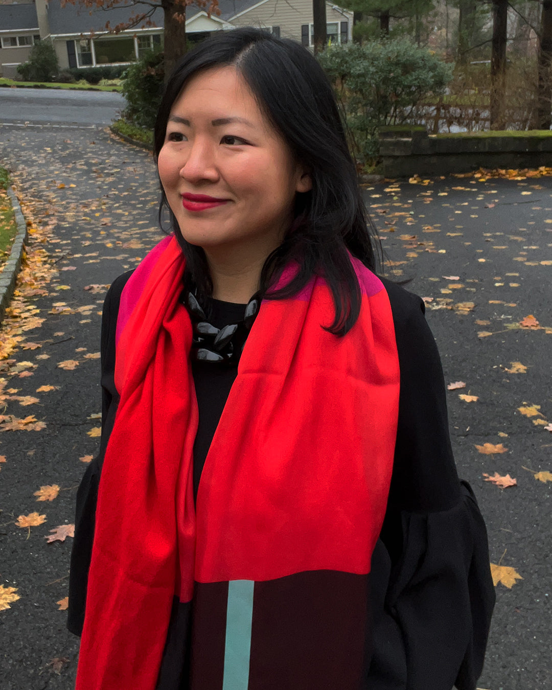 Less is a Bore Red Cashmere Scarf | cukimber designs