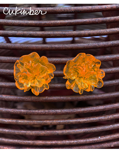 Marigold Bloom Stud Earrings