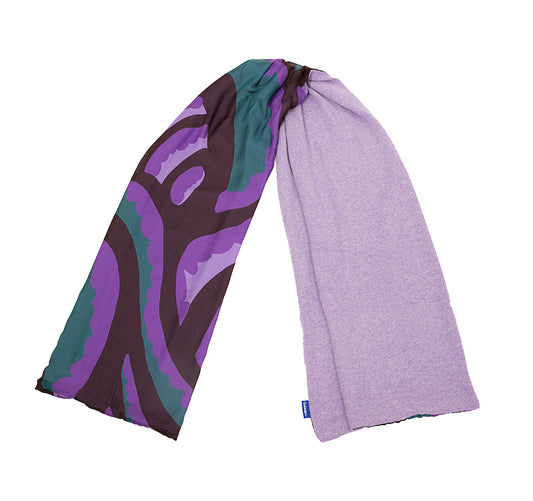 Purple Wave Scarf - Cashmere Chiffon Silk | cukimber designs