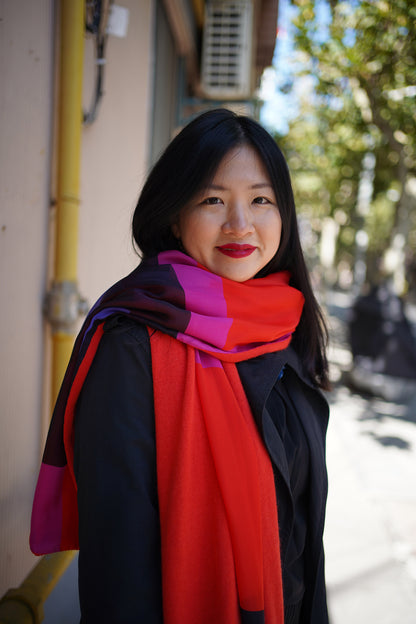 More Is More / Orange Red Scarf