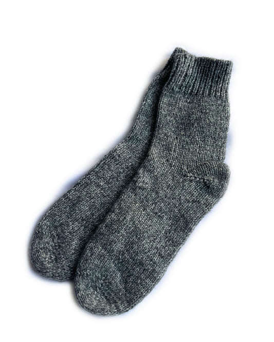 Thick Heather Gray Cashmere Socks | cukimber designs