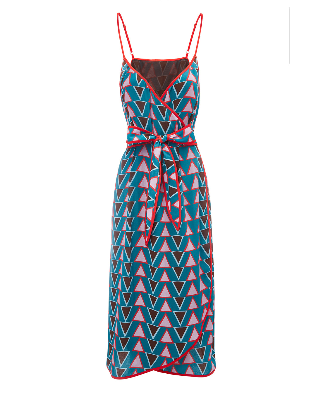 Stacked Triangles Spaghetti Wrap Dress | cukimber designs