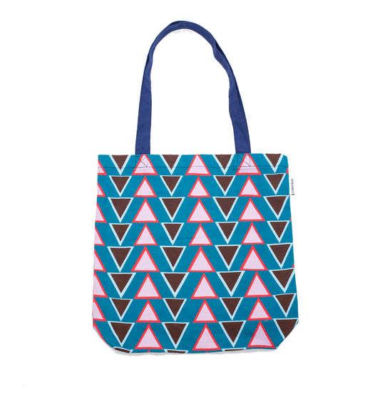 Stacked Triangles Canvas Tote
