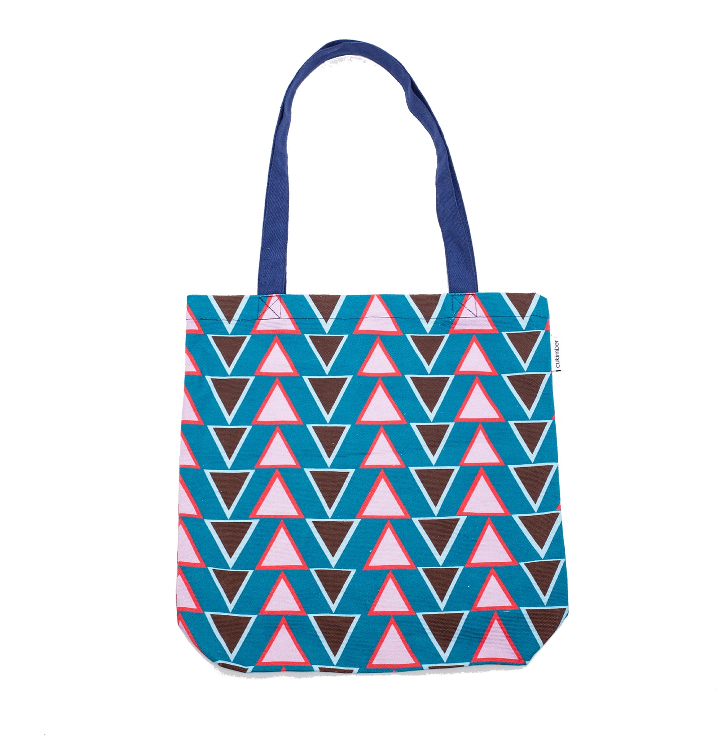 Stacked Triangles Canvas Tote